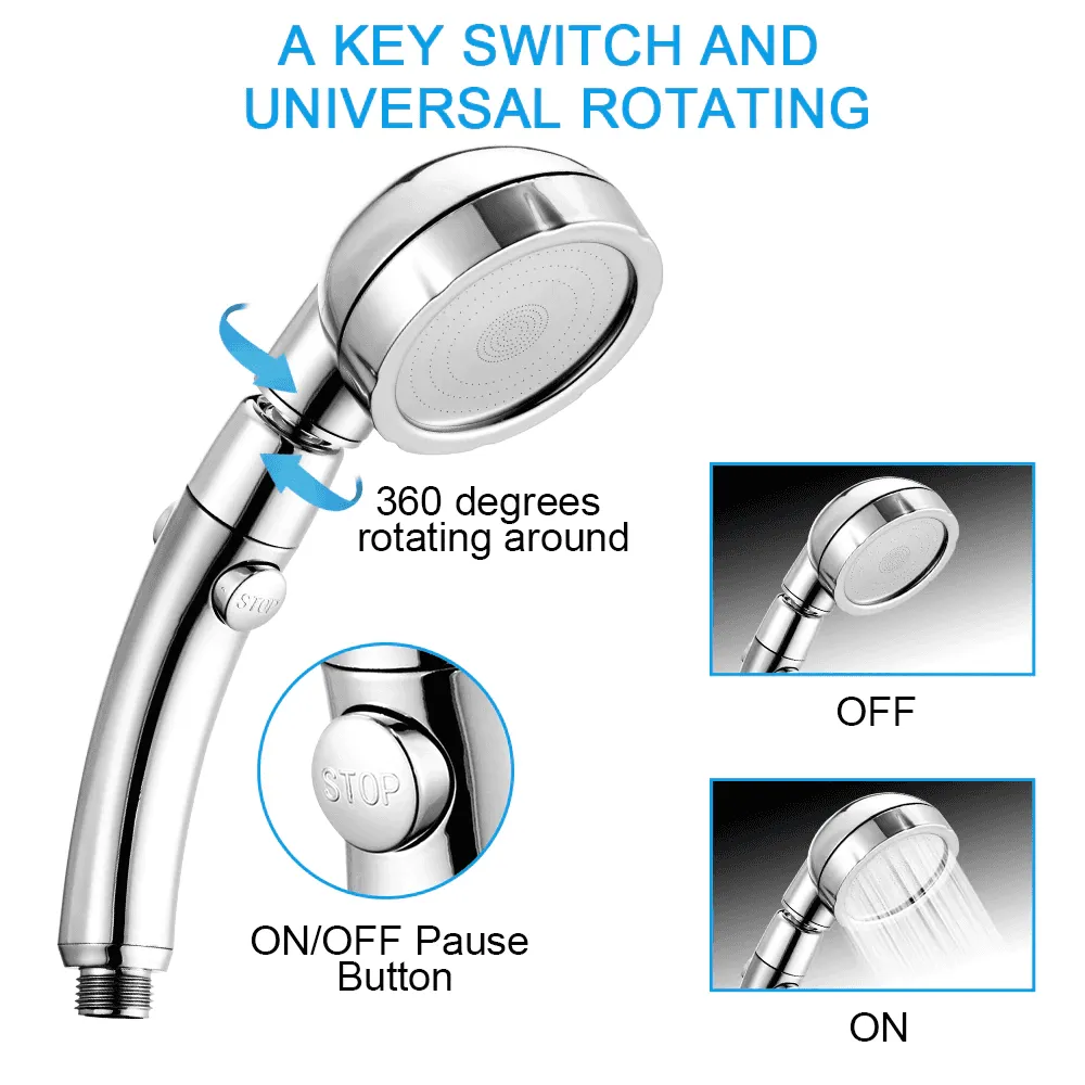 Ultimate 3 Modes Massaging Shower Head