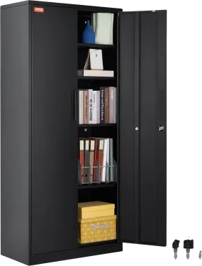Vevor Metal Storage Cabinet 71" with Locking Magnetic Doors and 4 Adjustable Shelves New