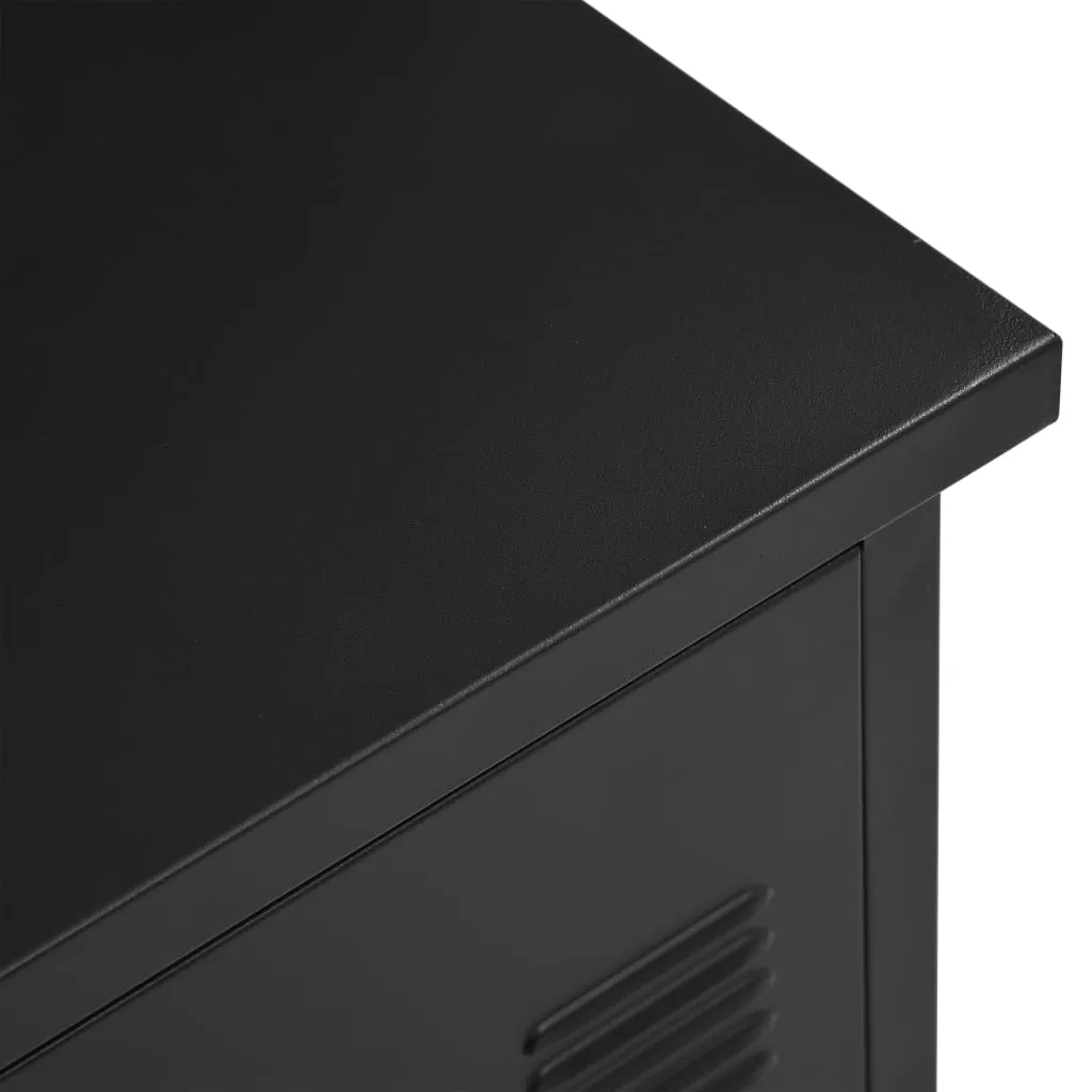 vidaXL Desk with Drawers Industrial Black 120x55x75 cm Steel