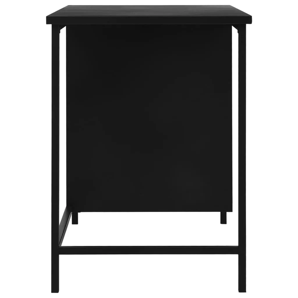 vidaXL Desk with Drawers Industrial Black 120x55x75 cm Steel