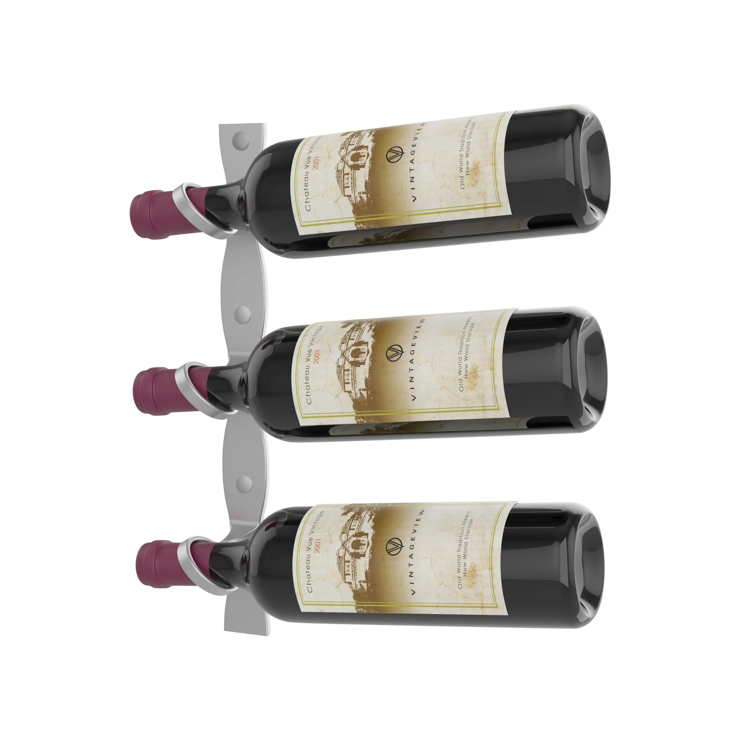 VintageView Helix Single 15 (minimalist wall mounted metal wine rack)