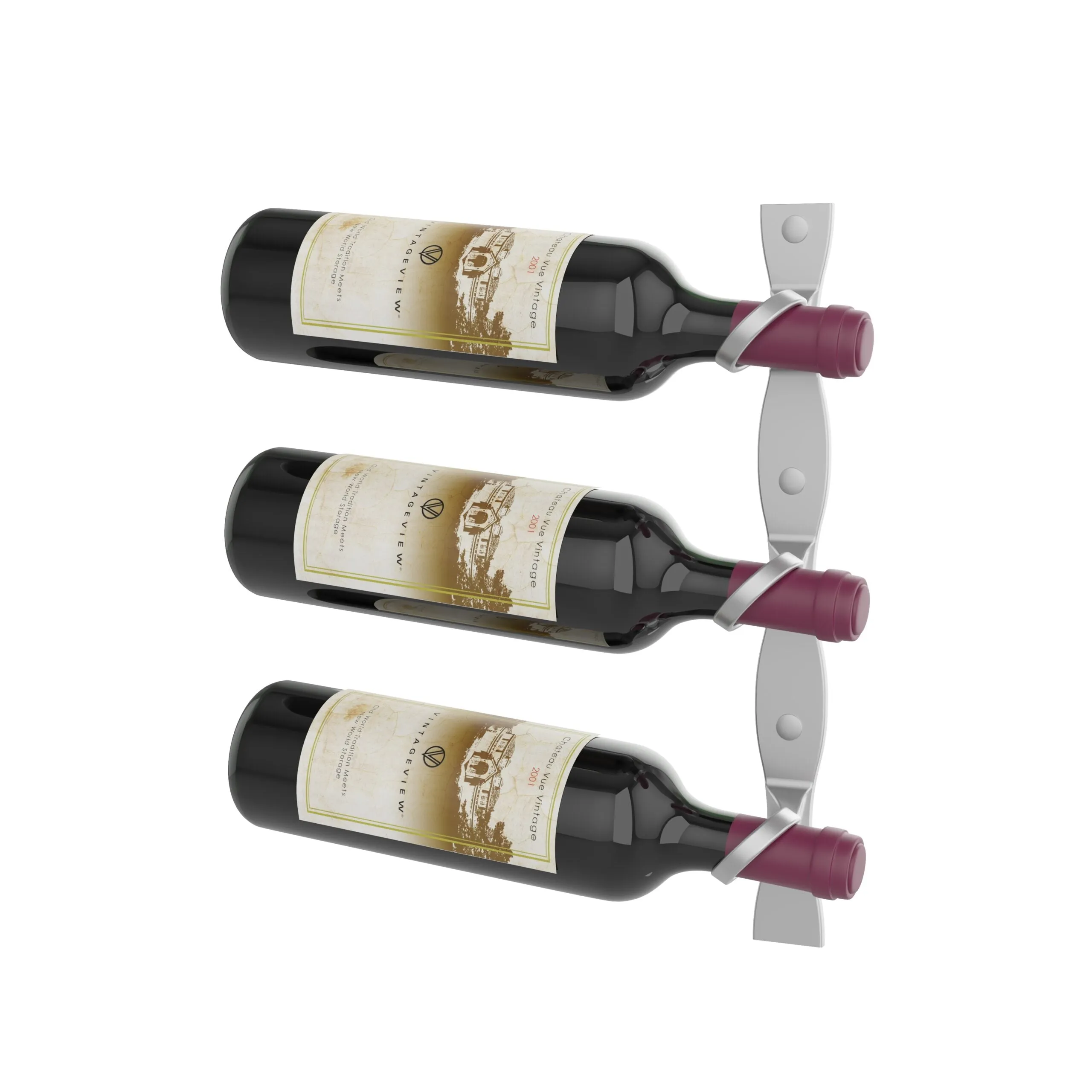 VintageView Helix Single 15 (minimalist wall mounted metal wine rack)