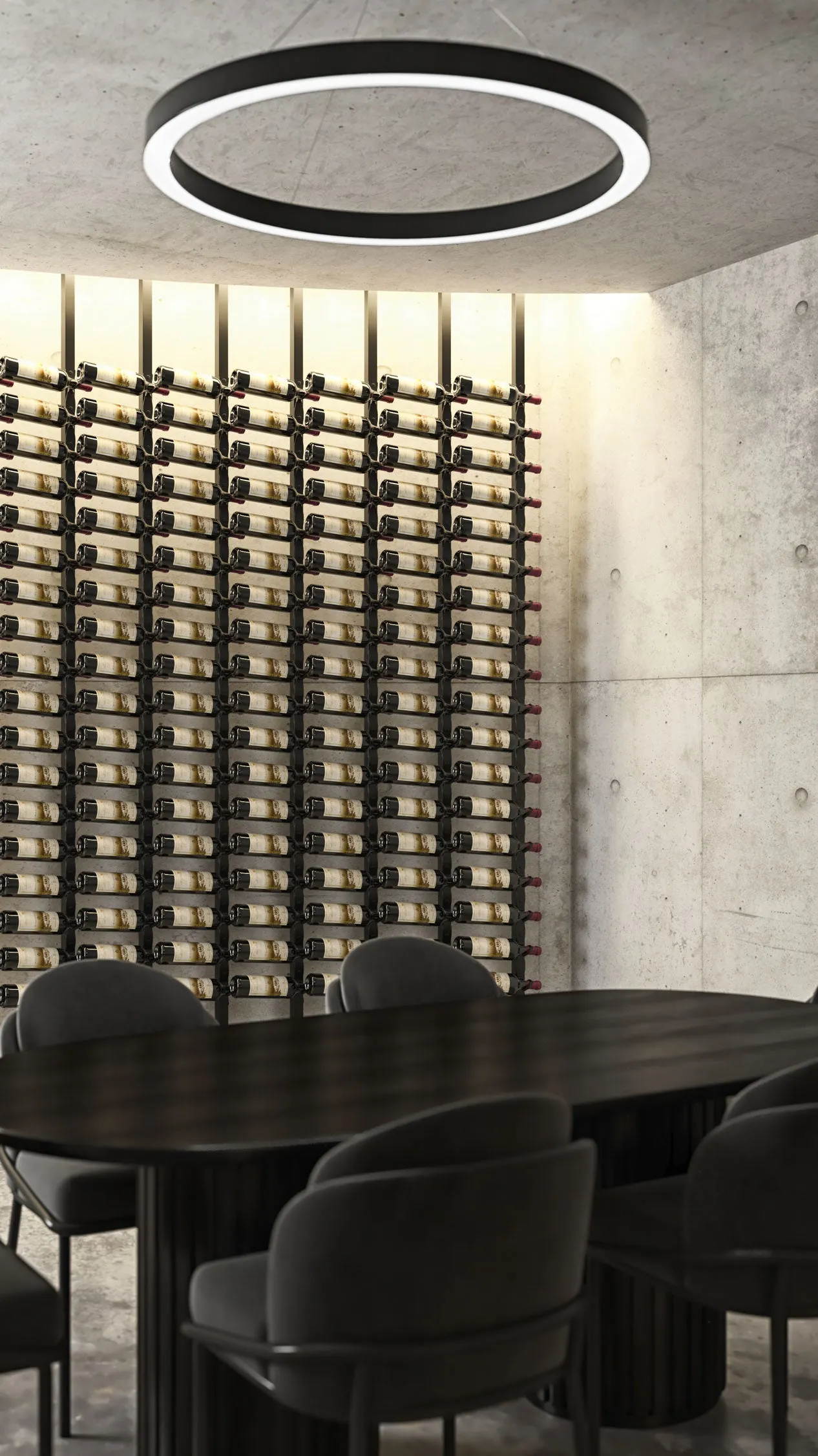 VintageView Helix Single 15 (minimalist wall mounted metal wine rack)