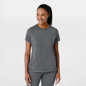Wink Knit Women's Flex-n-Reach Crew Neck Scrub Top - Pewter