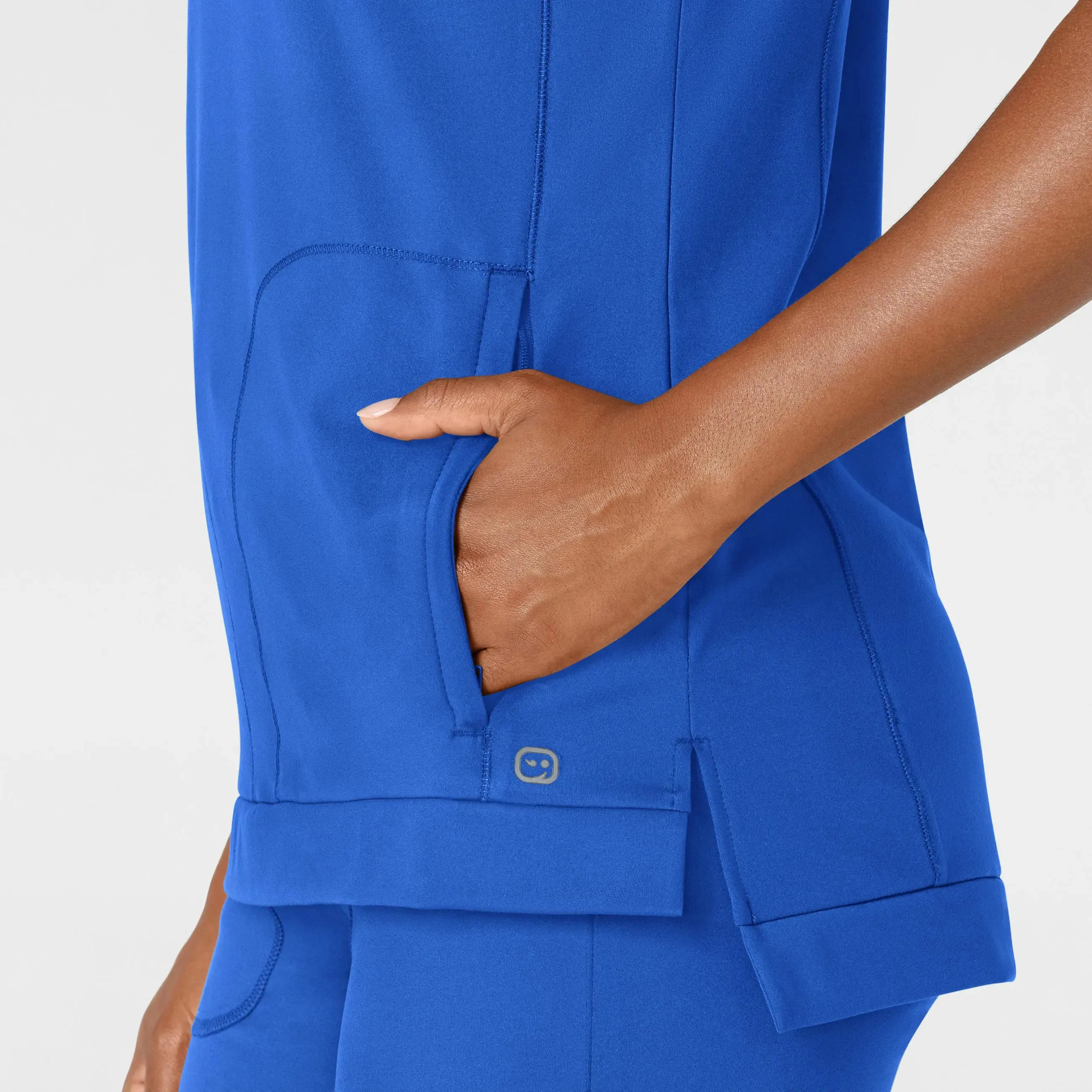 Wink Knit Women's Flex-n-Reach Crew Neck Scrub Top - Royal Blue