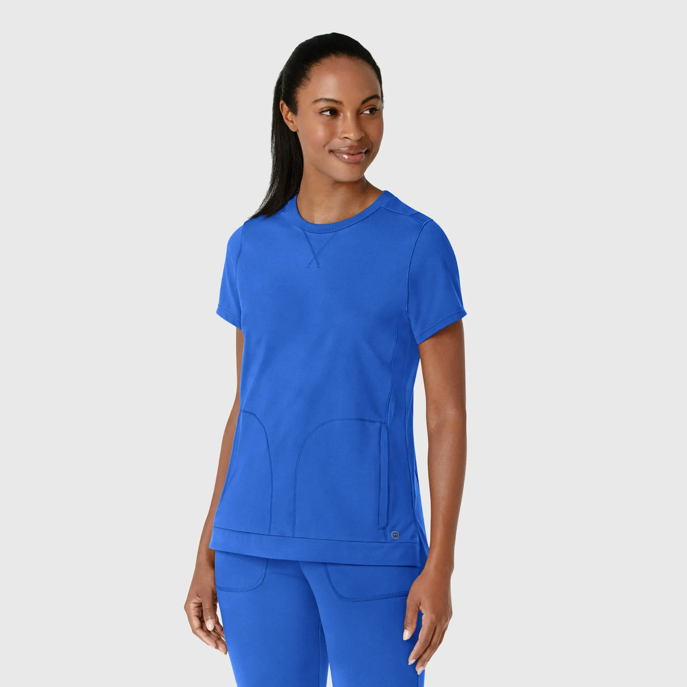 Wink Knit Women's Flex-n-Reach Crew Neck Scrub Top - Royal Blue