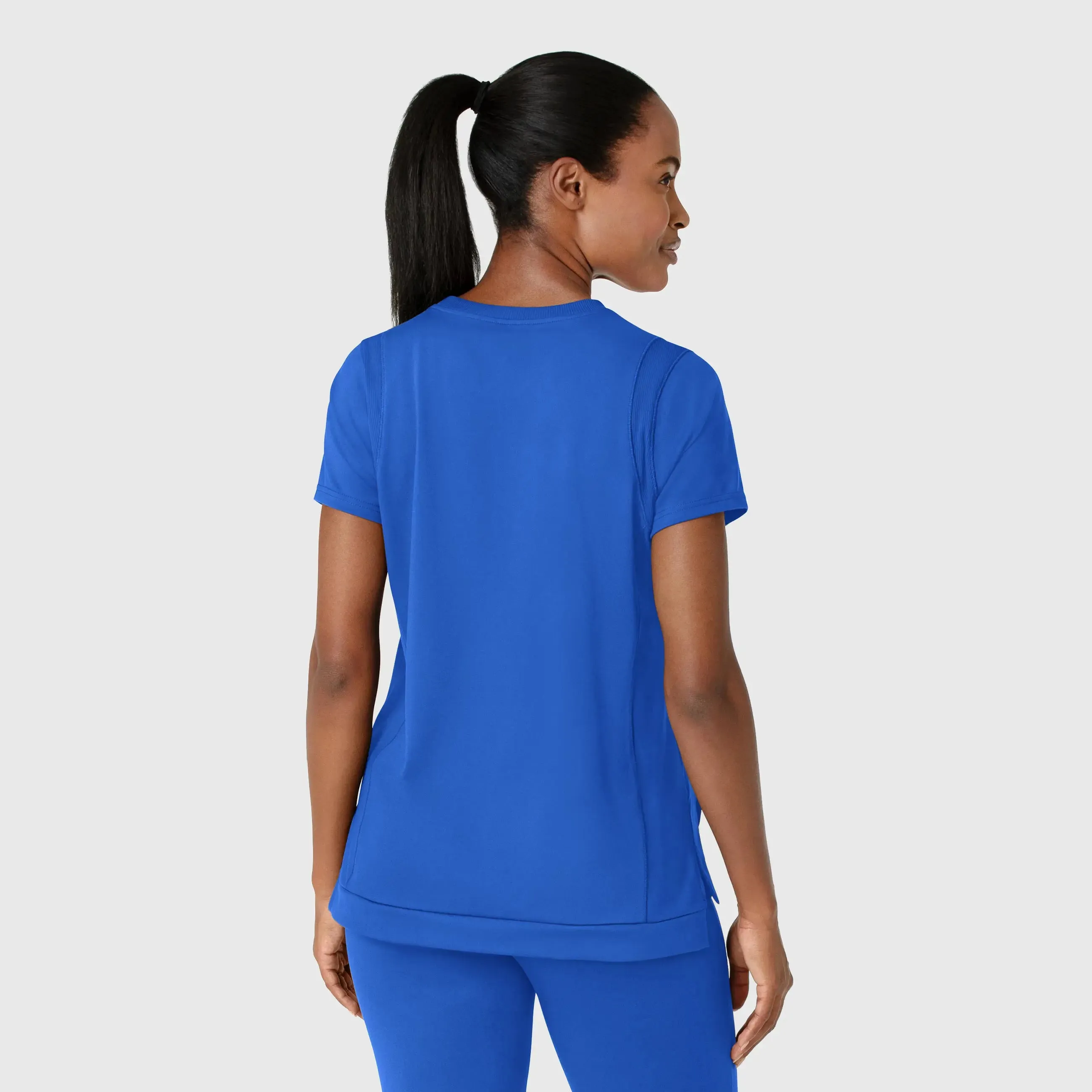Wink Knit Women's Flex-n-Reach Crew Neck Scrub Top - Royal Blue